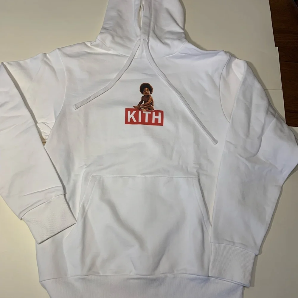 Kith X Biggie Box Logo Hoodie XS White Sweatshirt - Picture 5 of 11
